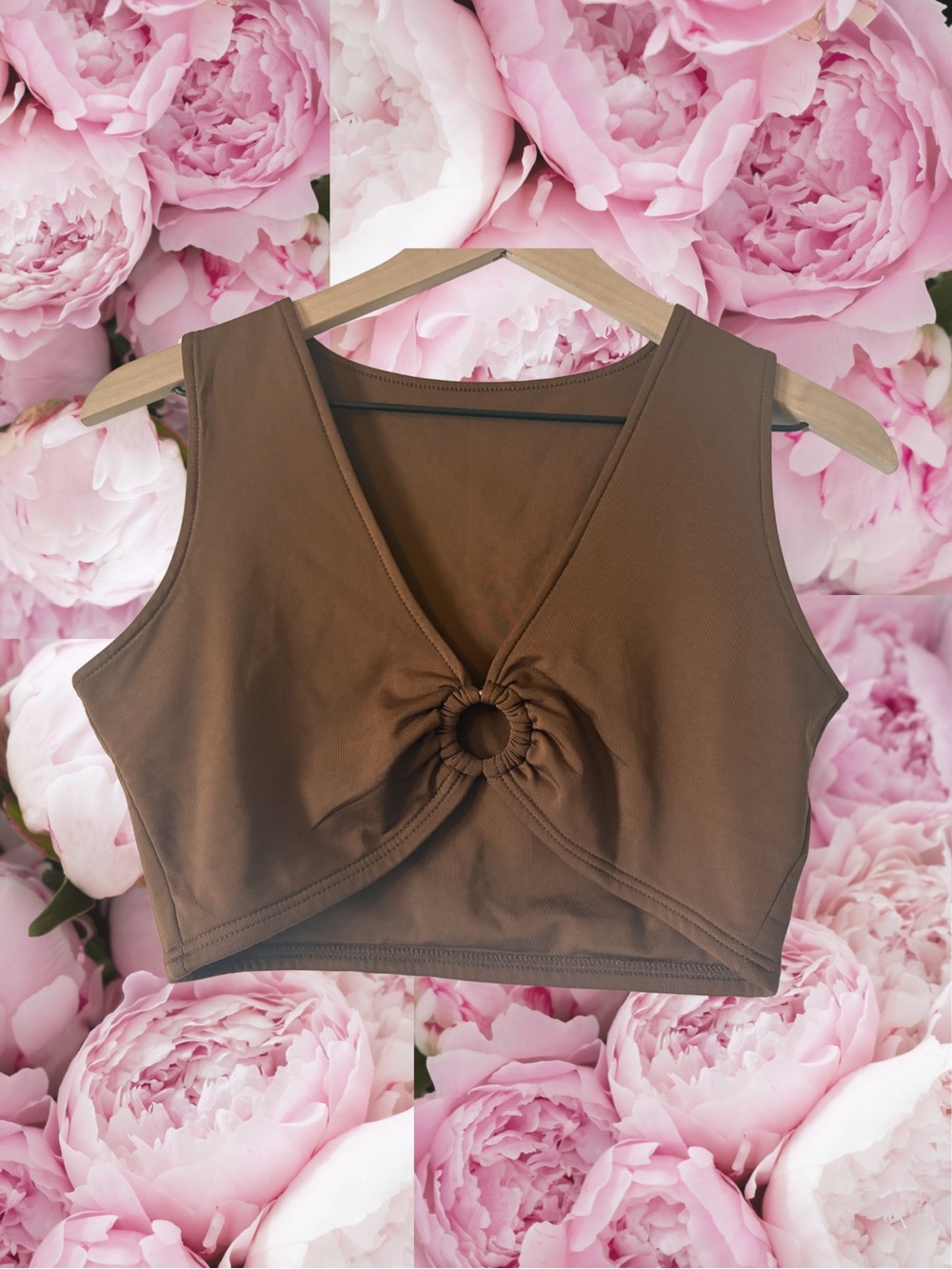 Sleeveless Deep V Crop Top